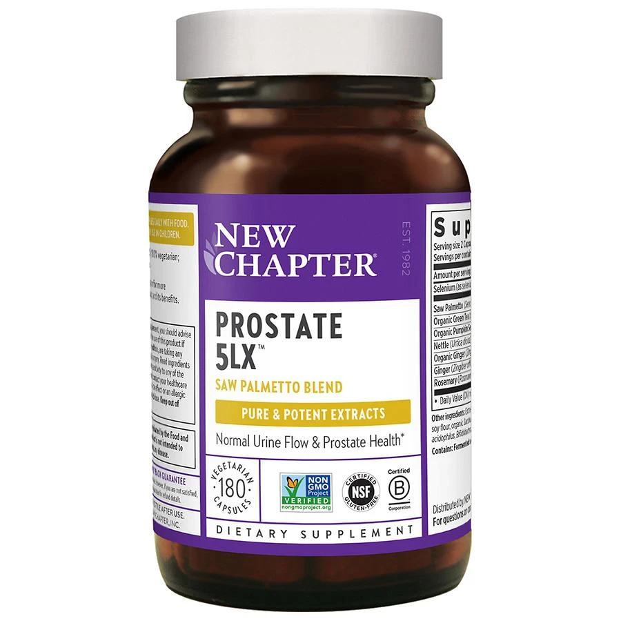 商品New Chapter|Prostate 5LX: Saw Palmetto Blend, Vegetarian Capsules,价格¥459,第1张图片