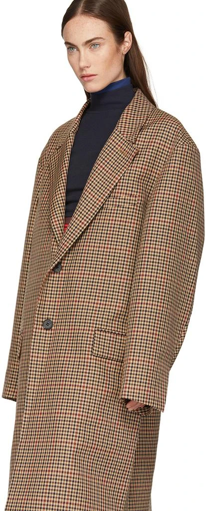 商品Ambush|Beige Long Check Suit Coat,价格¥3528,第4张图片详细描述