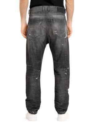 商品Diesel|Vider Slim-Fit Straight-Leg Distressed Jeans,价格¥697,第4张图片详细描述
