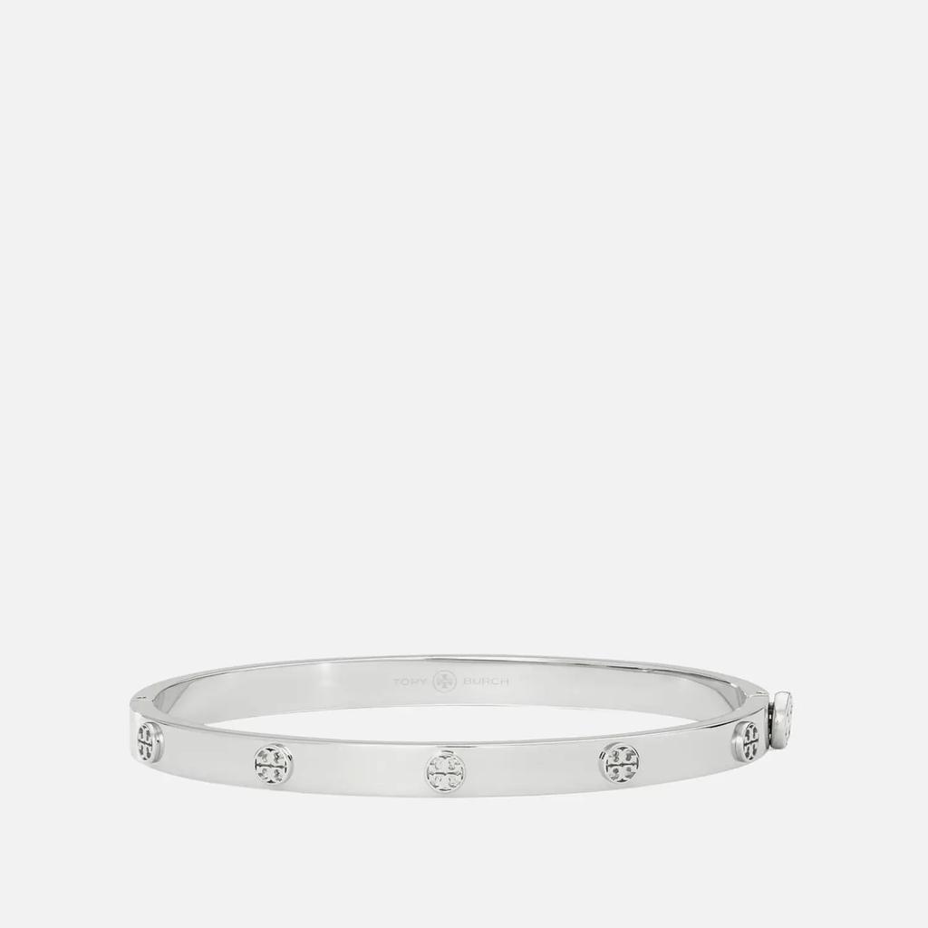 商品Tory Burch|Tory Burch Women's Miller Stud 5Mm Hinge Bracelet - Tory Silver,价格¥1227,第1张图片