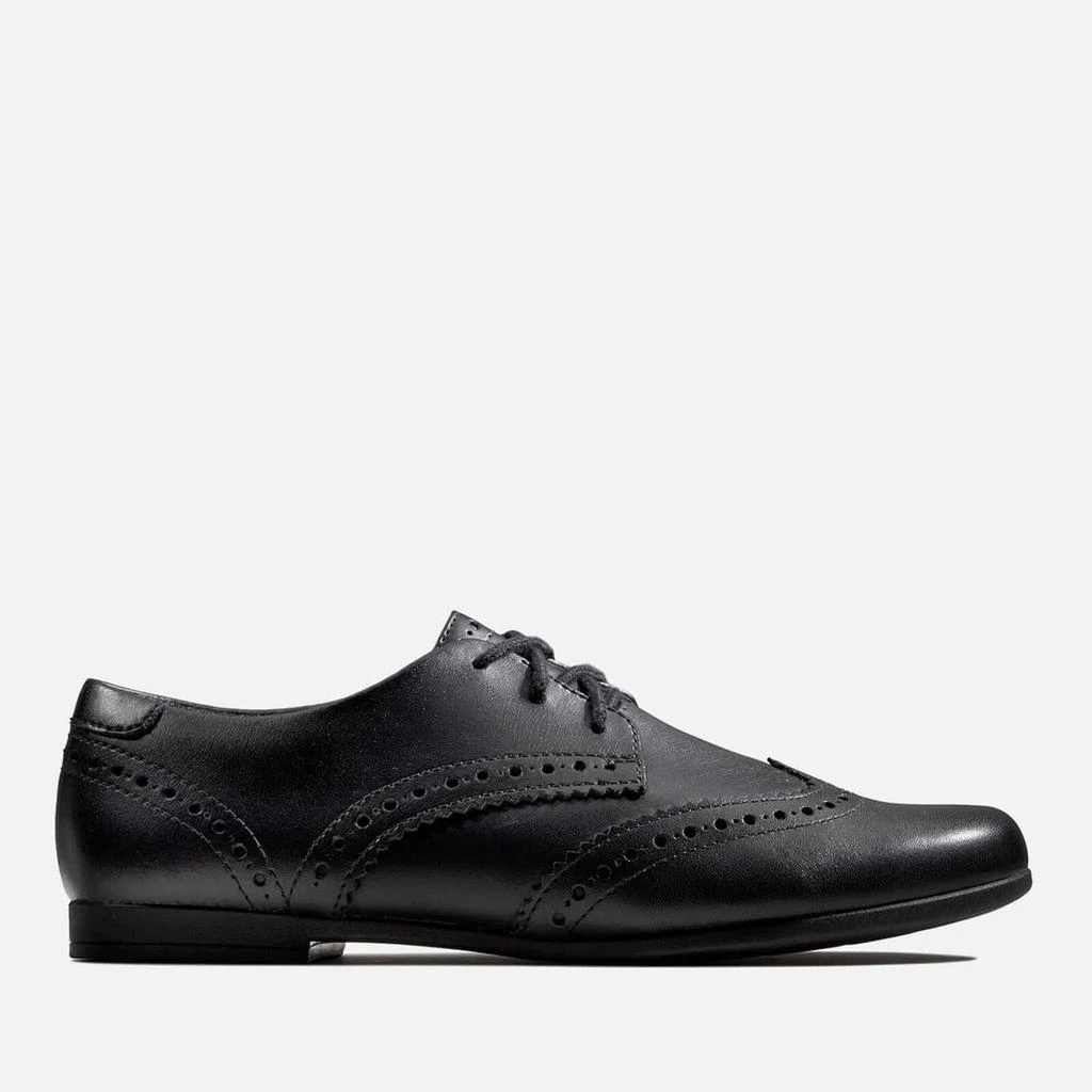 商品Clarks|Clarks Kids' Scala Lace School Shoes - Black Leather,价格¥183,第1张图片