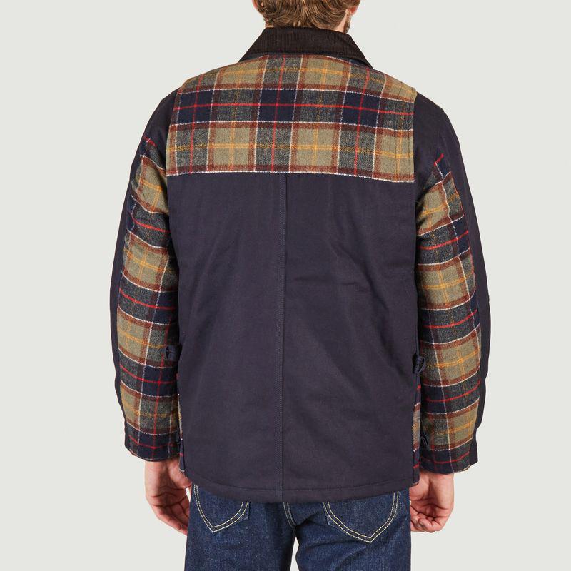 Canvas and tweed jacket with Highland check Dark navy Barron check, Seaweed Carhartt WIP商品第3张图片规格展示
