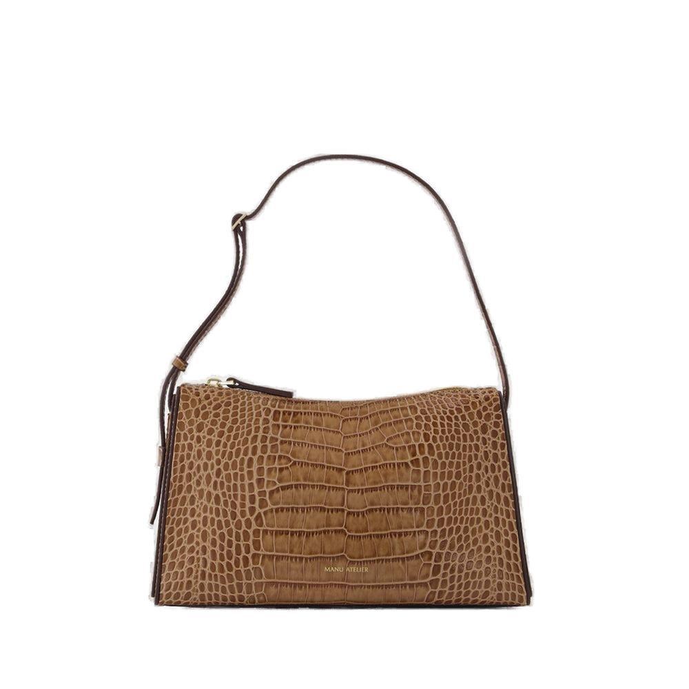 商品Manu Atelier|Manu Atelier Embossed Zipped Shoulder Bag,价格¥2361,第1张图片