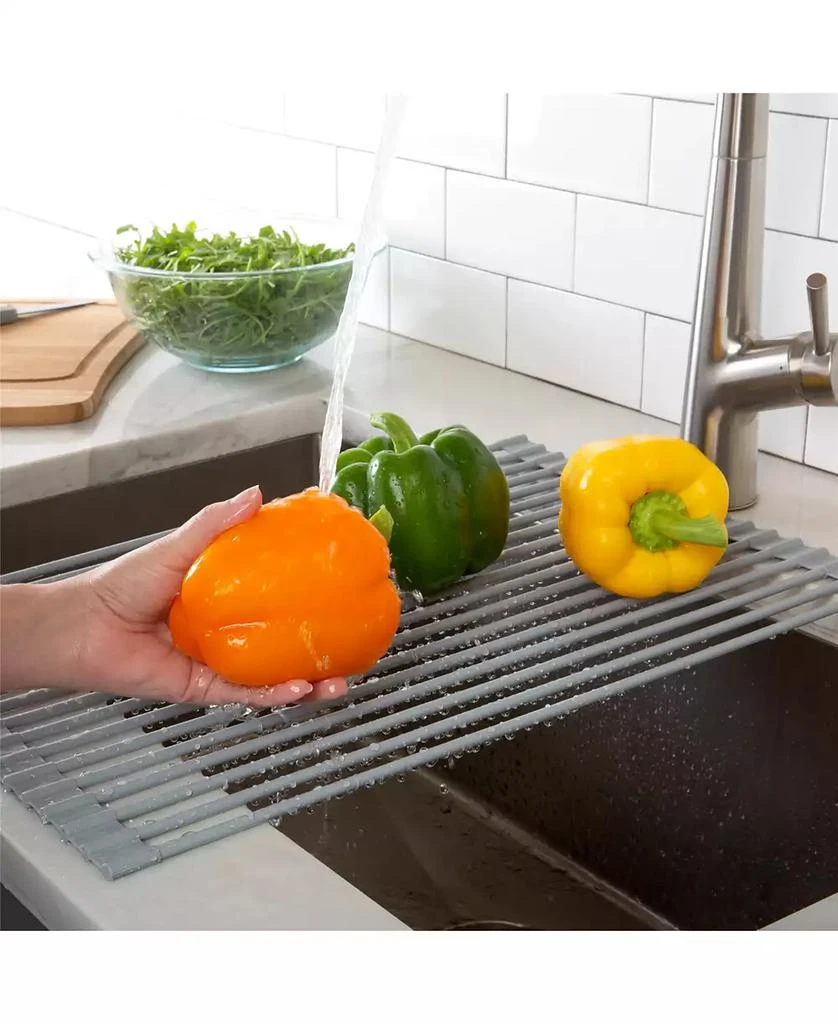 商品Kitchen Details|Silicone Coated Roll Up Over The Sink Drying Rack,价格¥155,第4张图片详细描述