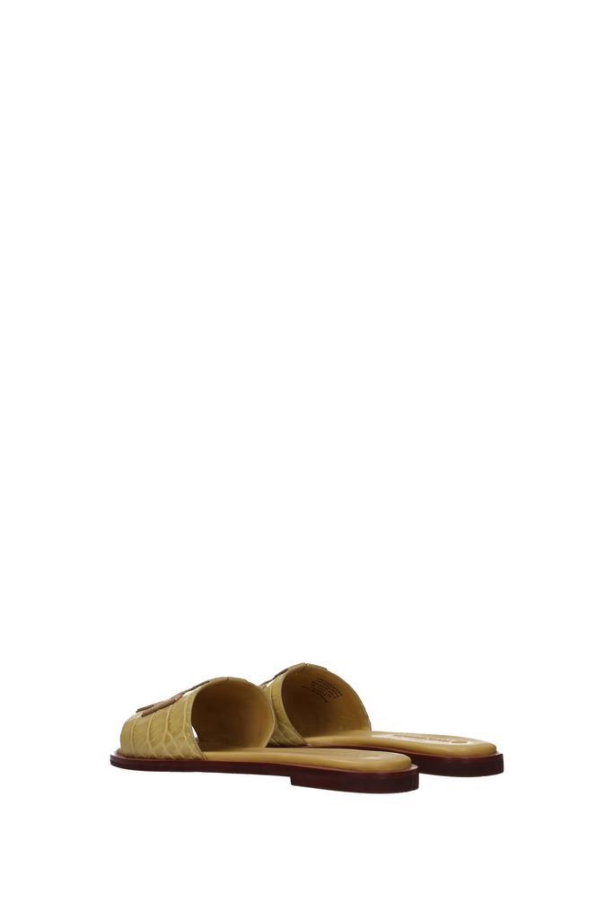 商品Tory Burch|Slippers and clogs Leather Yellow,价格¥898,第6张图片详细描述
