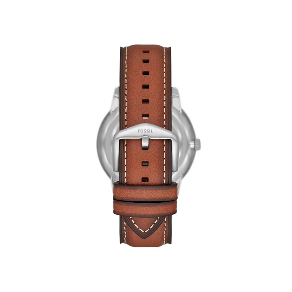 Men's Neutra Brown Leather Strap Watch 42mm商品第2张图片规格展示