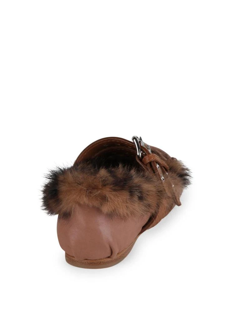 商品Miu Miu|Rabbit Fur Leather Ballet Flats,价格¥2670,第2张图片详细描述