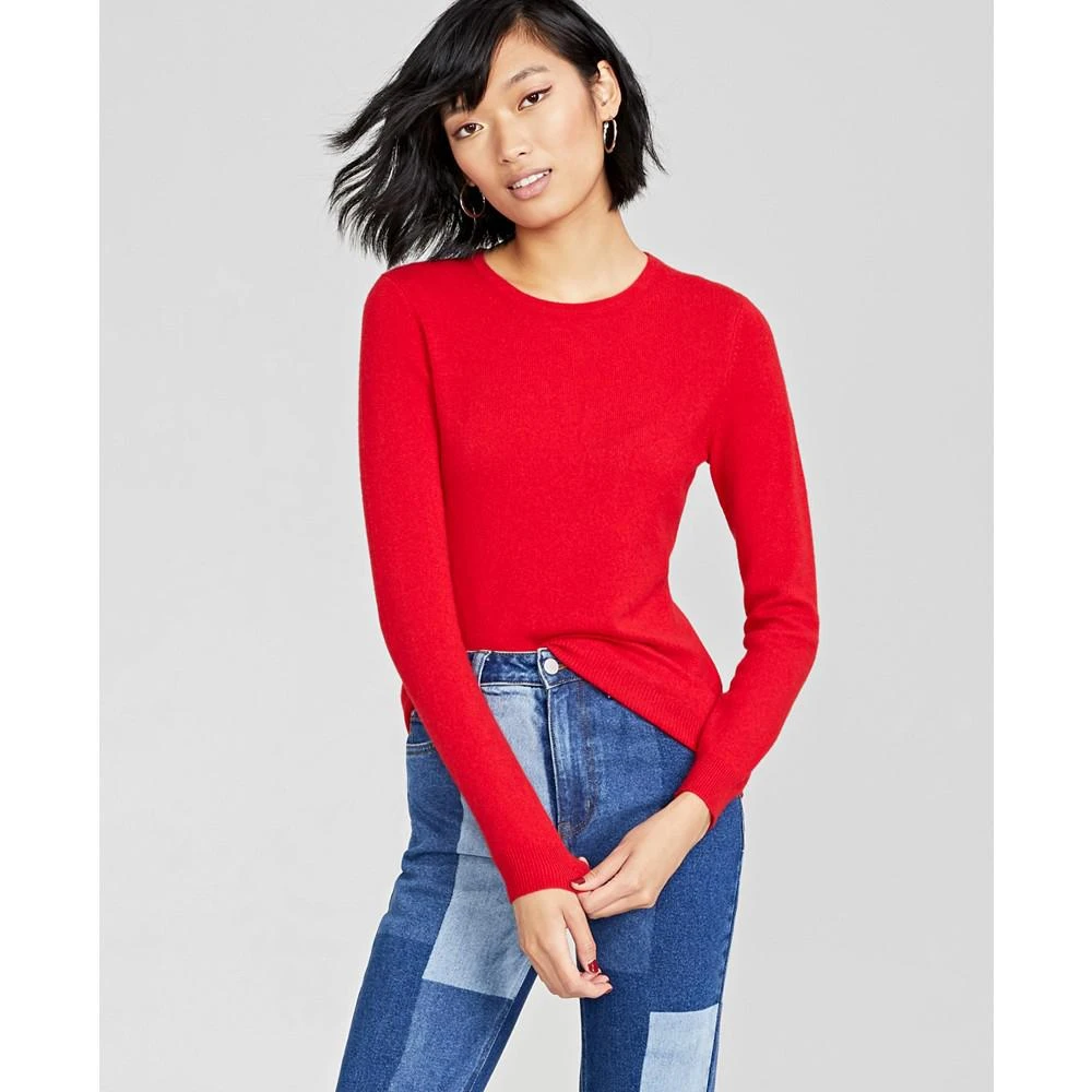 商品Charter Club|Women's 100% Cashmere Crewneck Sweater, In Regular & Petites, Created for Macy's,价格¥274,第1张图片详细描述