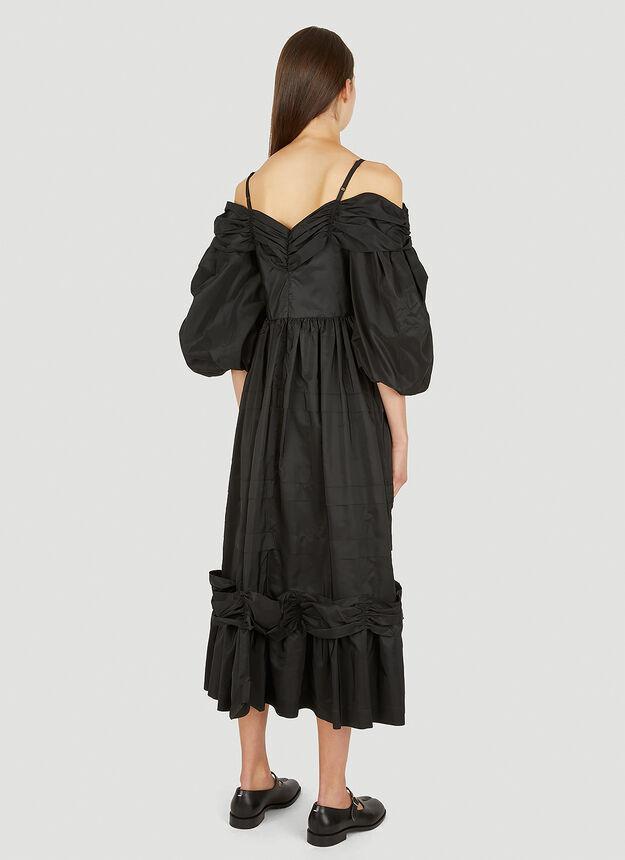 商品Simone Rocha|Off Shoulder Signature Sleeve Dress in Black,价格¥4474,第6张图片详细描述