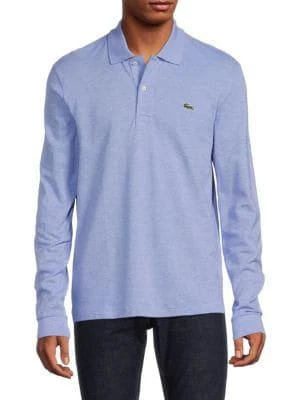 商品Lacoste|Long Sleeve Knit Polo,价格¥562,第1张图片