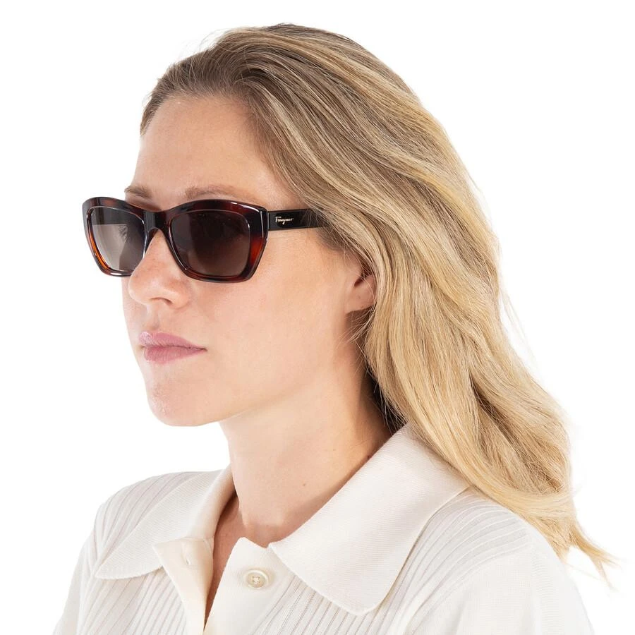 商品Salvatore Ferragamo|Salvatore Ferragamo Grey Cat Eye Sunglasses SF958S 214 55,价格¥422,第2张图片详细描述