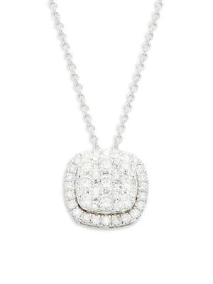 ​14K White Gold & 1.11 TCW Lab-Grown Diamond Pendant Necklace商品第1张图片规格展示
