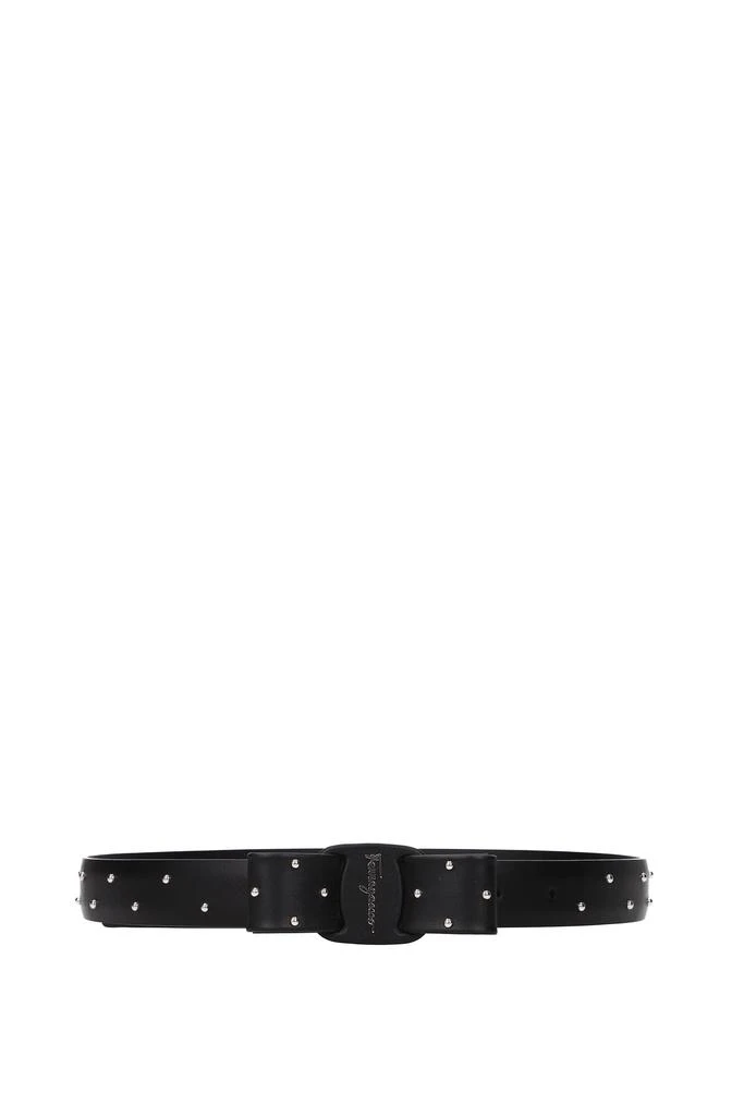商品Salvatore Ferragamo|Thin belts Leather Black,价格¥1314,第1张图片