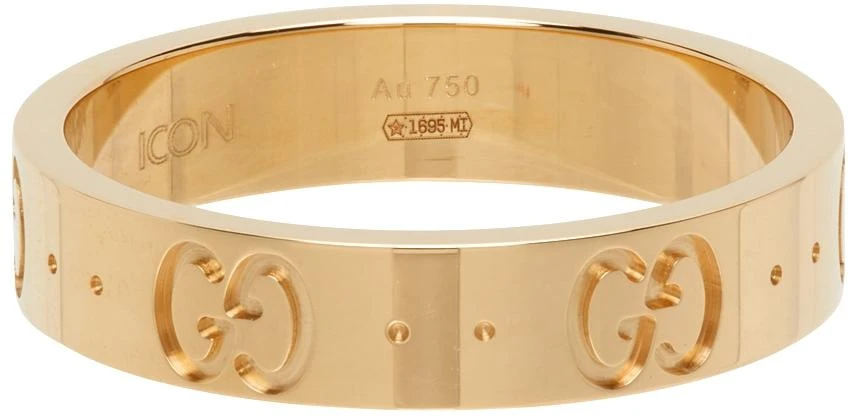 商品Gucci|金色 Icon 窄版戒指,价格¥9332,第3张图片详细描述