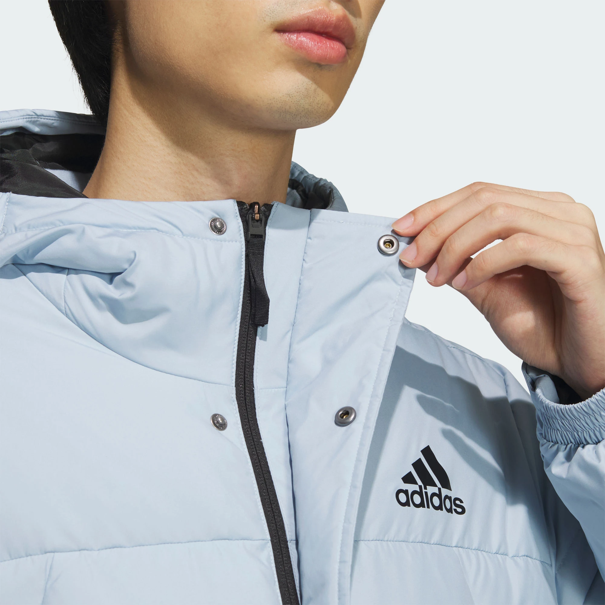 商品[国内直发] Adidas|[预售3天]adidas LONG DOWN 舒适长款保暖百搭含羽绒外套 男女同款 蓝色,价格¥869,第6张图片详细描述