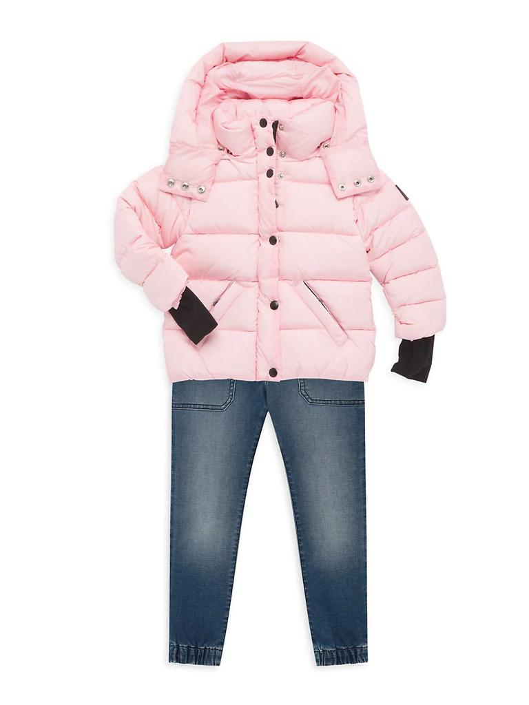 Little Girl's Matte Annabelle Puffer Jacket商品第2张图片规格展示