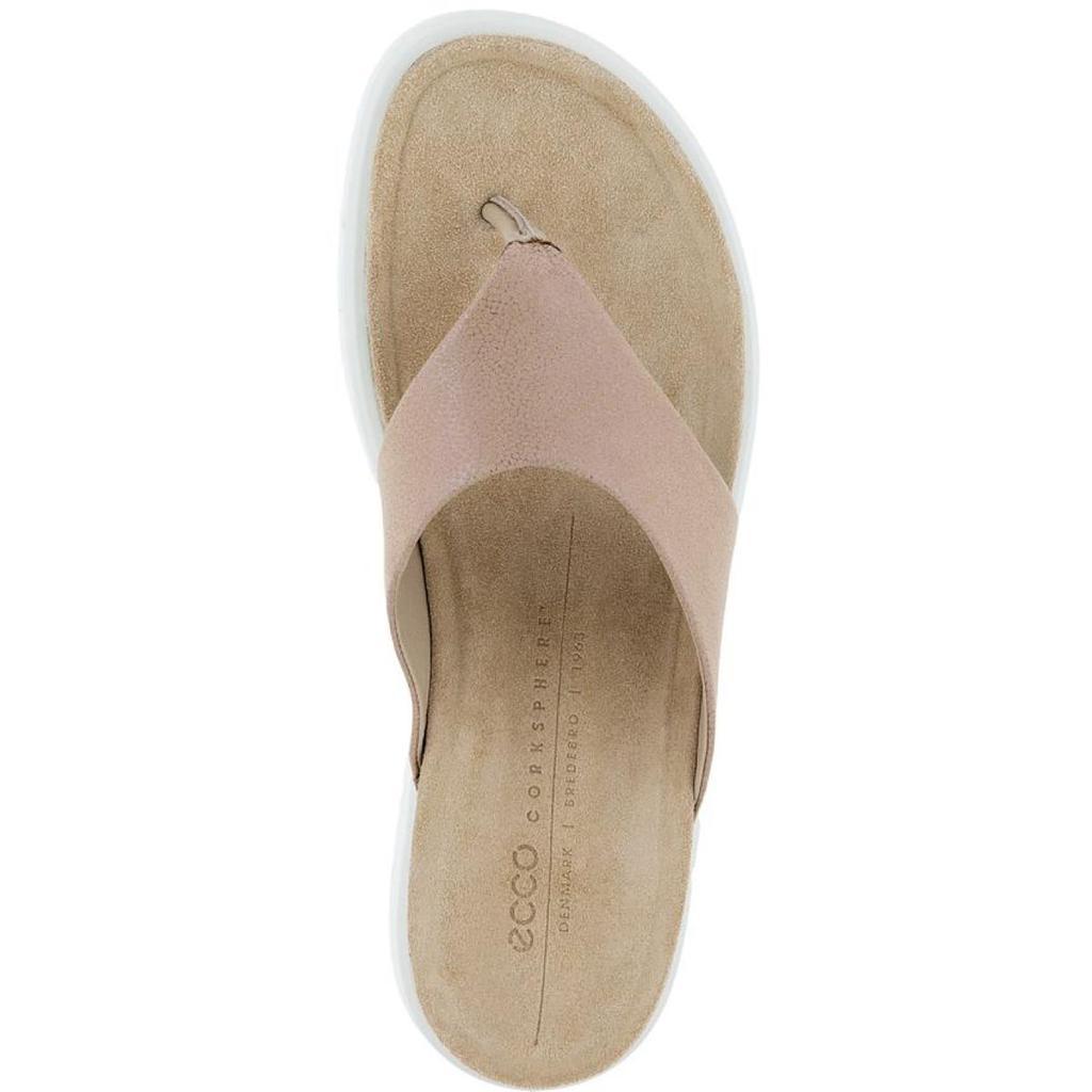 商品ECCO|ECCO Womens Corksphere Leather Slip On Thong Sandals,价格¥240-¥289,第7张图片详细描述