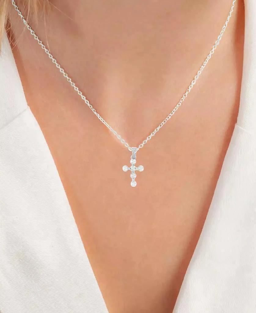 商品Macy's|Children's Imitation Pearl Cross Pendant Necklace, 13" + 2" extender,价格¥122,第2张图片详细描述