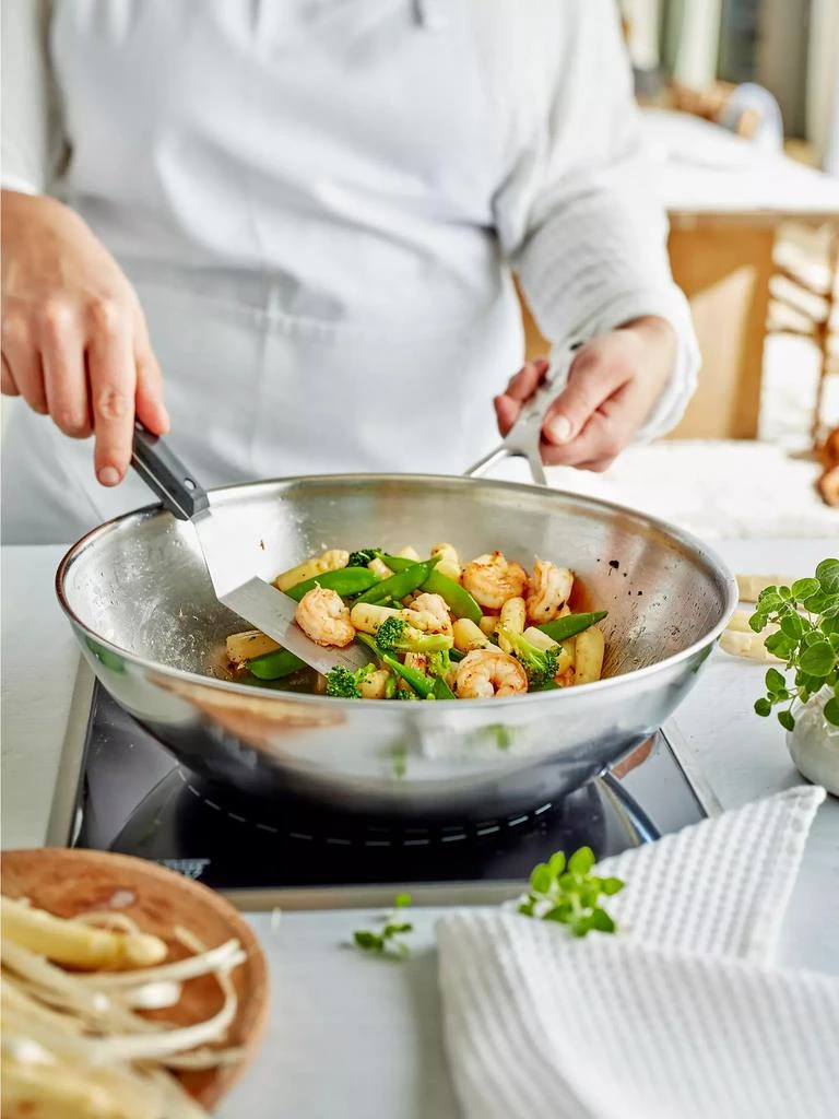 商品Demeyere|Stainless Steel Flat Bottom Wok with Helper Handle,价格¥1949,第4张图片详细描述