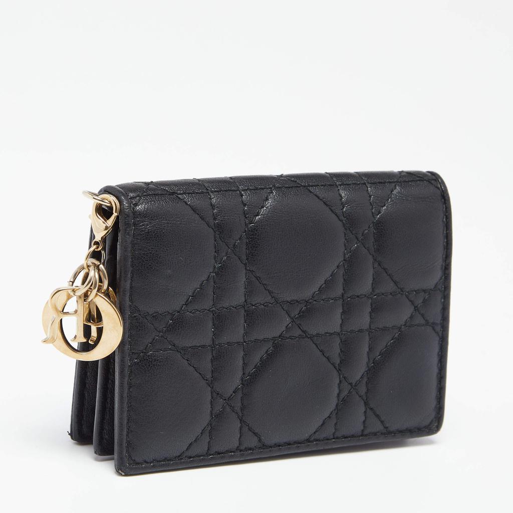 Dior Black Cannage Leather Mini Lady Dior Card Case商品第4张图片规格展示