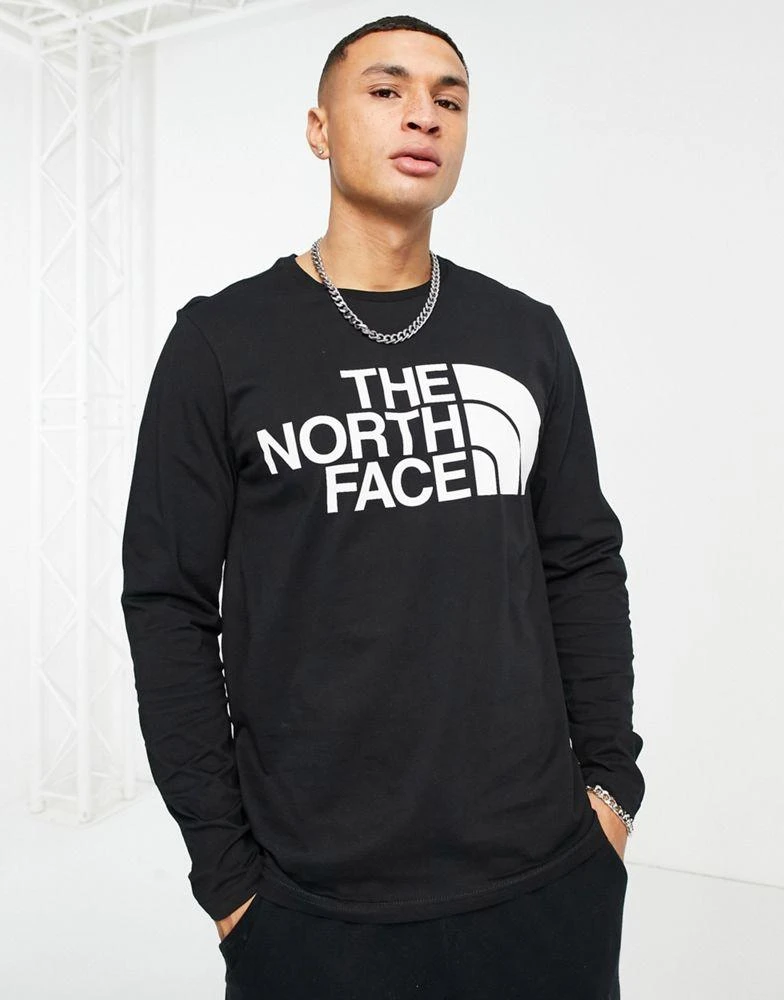 商品The North Face|The North Face Standard logo long sleeve t-shirt in black,价格¥335,第3张图片详细描述