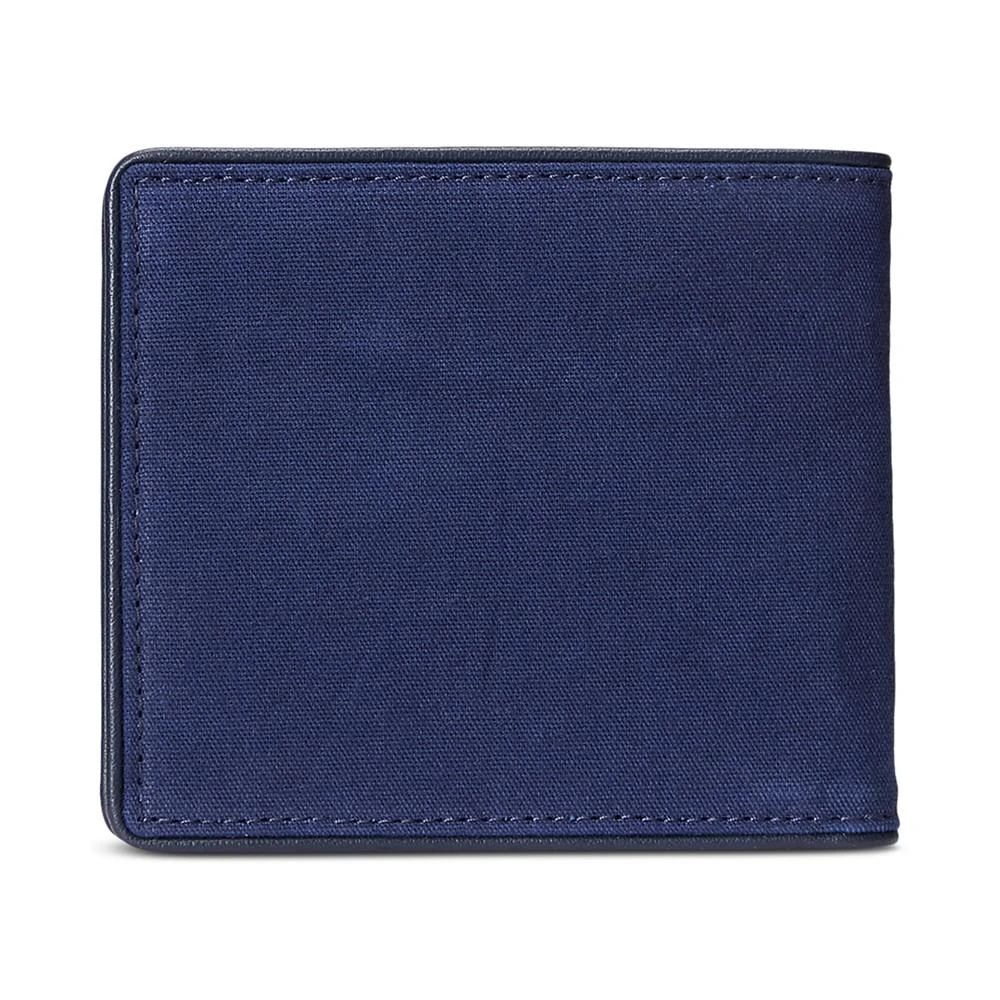 商品Ralph Lauren|Men's Crest Canvas & Leather Billfold Wallet,价格¥570,第3张图片详细描述