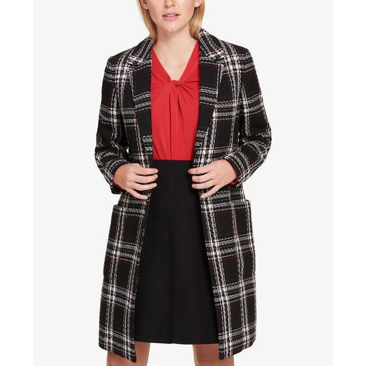 商品Tommy Hilfiger|Open-Front Plaid Coat, Created for Macy's,价格¥412,第1张图片