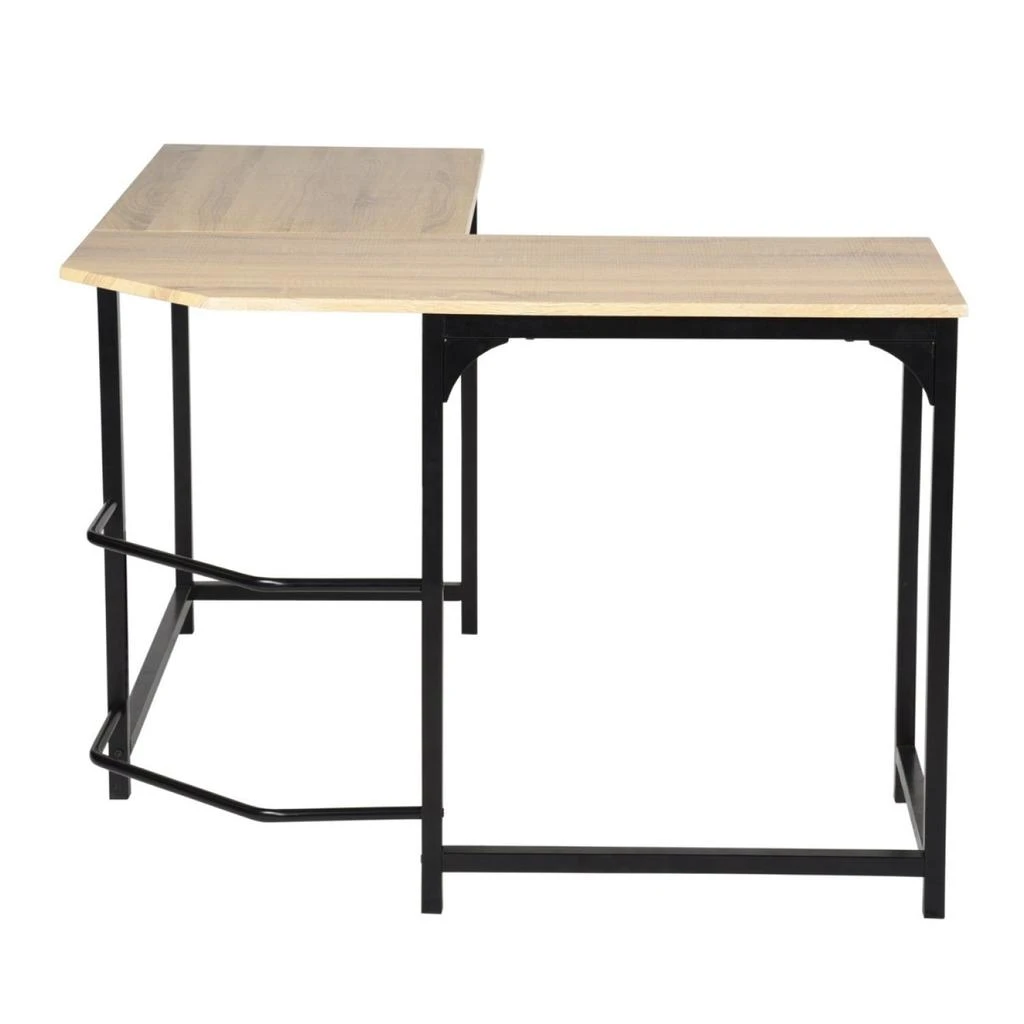 商品Simplie Fun|34.6" X 42.5" L Shaped Computer Desk PC Laptop Table Wood Workstation,价格¥1455,第2张图片详细描述