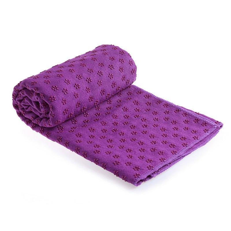 商品Jupiter Gear|Premium Absorption Hot Yoga Mat Towel With Slip-Resistant Grip Dots Dark Purple,价格¥265,第1张图片