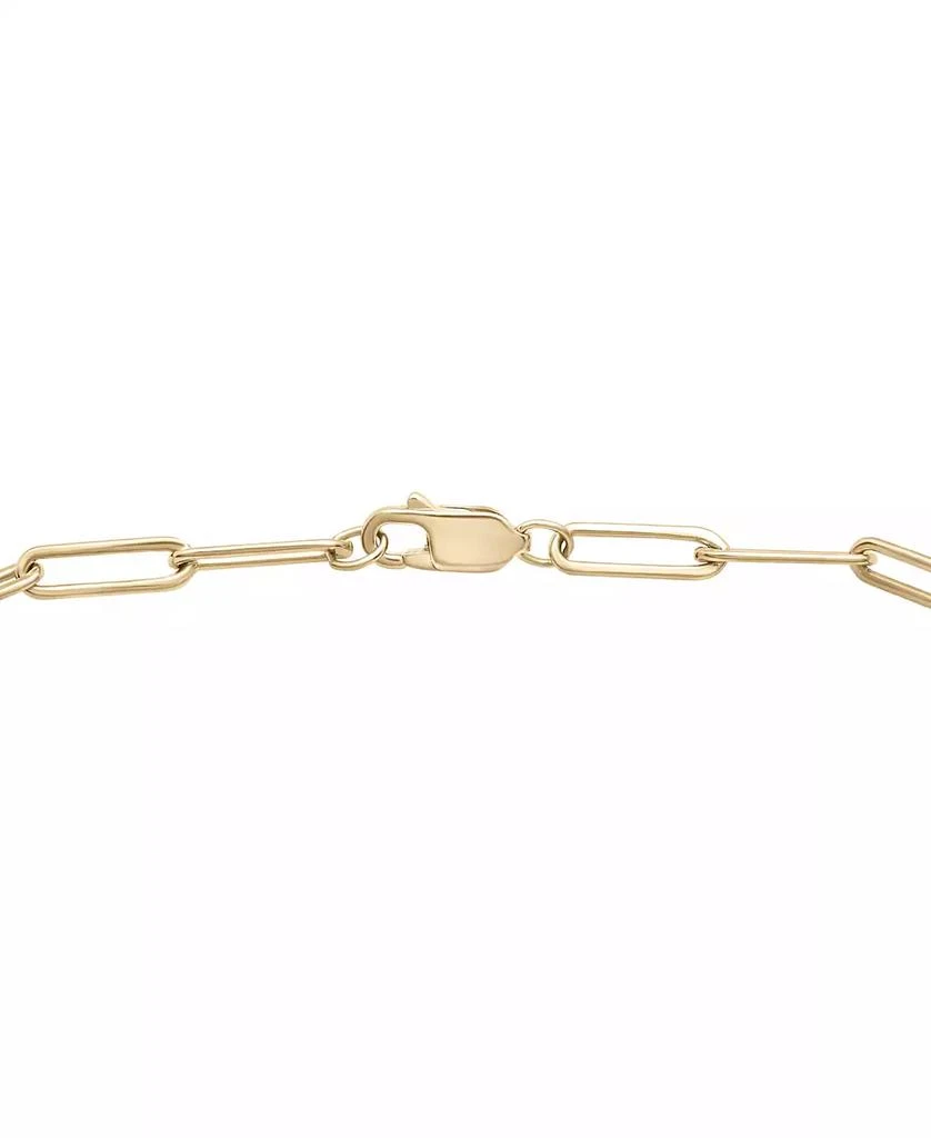 商品Macy's|Diamond Elongated Pavé Link Paperclip Link Bracelet (1/6 ct. t.w.) in 14k Gold-Plated Sterling Silver, Created for Macy's,价格¥374,第3张图片详细描述