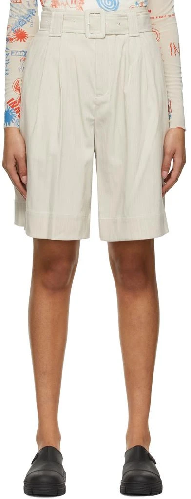 商品Ganni|Beige Recycled Polyester Shorts,价格¥795,第1张图片