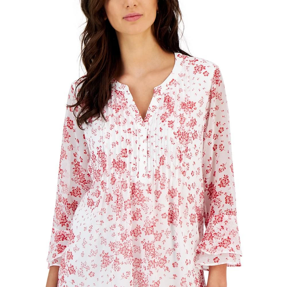 商品Charter Club|Petite Printed Ruffled Blouse, Created for Macy's,价格¥266,第3张图片详细描述