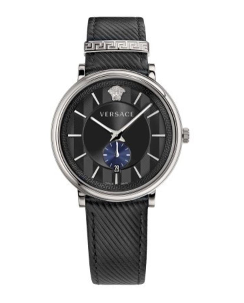 商品Versace|V-Circle Manifesto Edition Leather Watch,价格¥2074,第1张图片