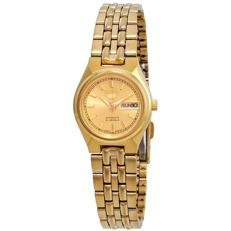 商品Seiko|Series 5 Automatic Gold Dial Ladies Watch SYMA04,价格¥878,第1张图片