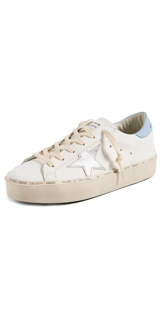 商品Golden Goose|Golden Goose 星星皮革高鞋面和鞋跟层压星星运动鞋,价格¥4418,第1张图片