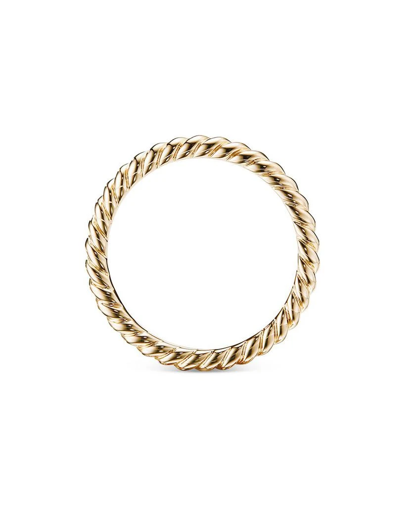 18K Yellow Gold DY Unity Cable Band Ring 商品