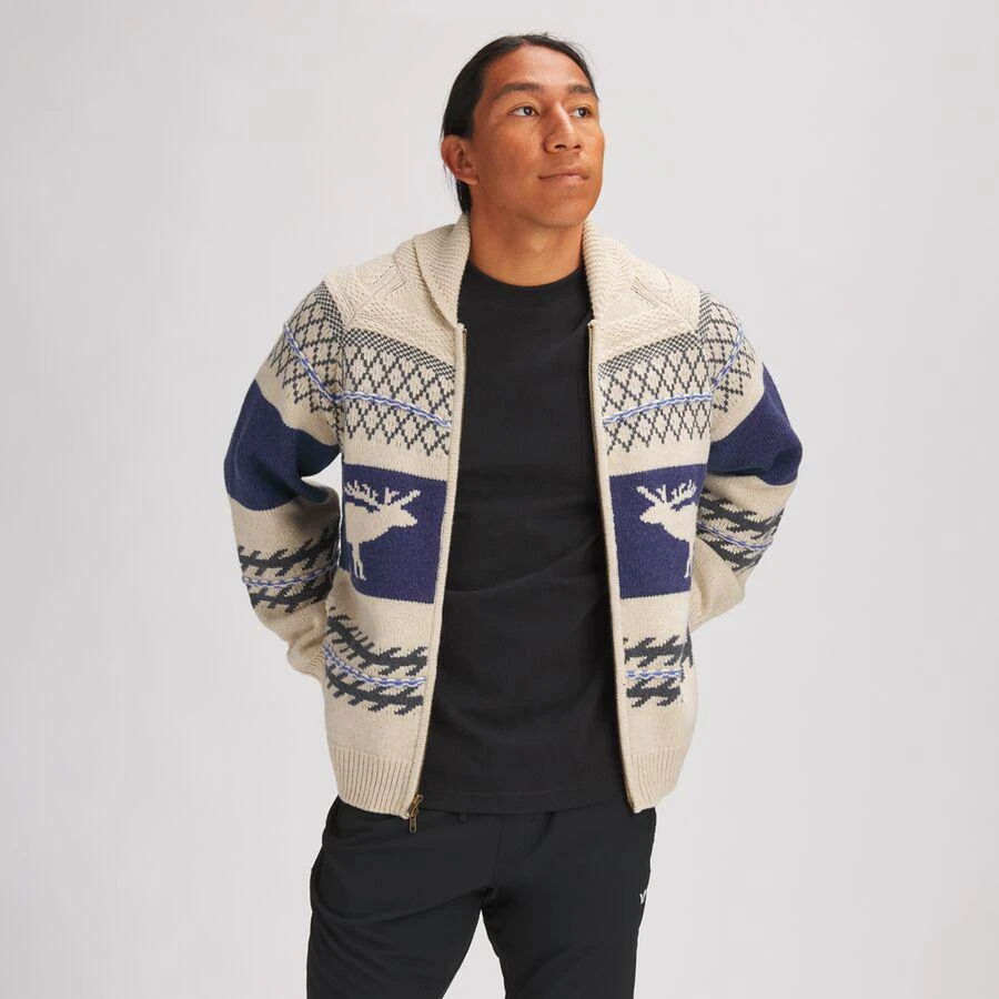 商品Backcountry|Merino Wool/Organic Cotton Textured Cardigan Sweater - Men's,价格¥995,第1张图片