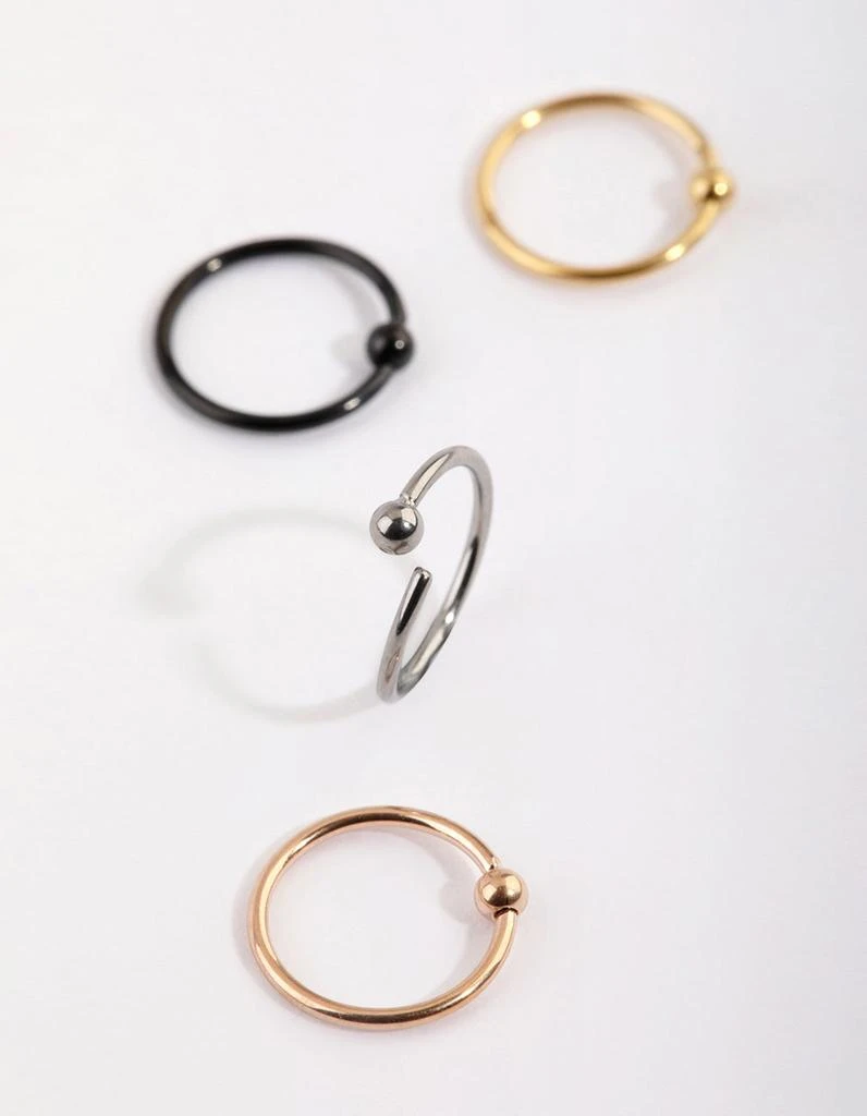 商品Lovisa|Titanium Plain Nose Ring Pack,价格¥102,第2张图片详细描述