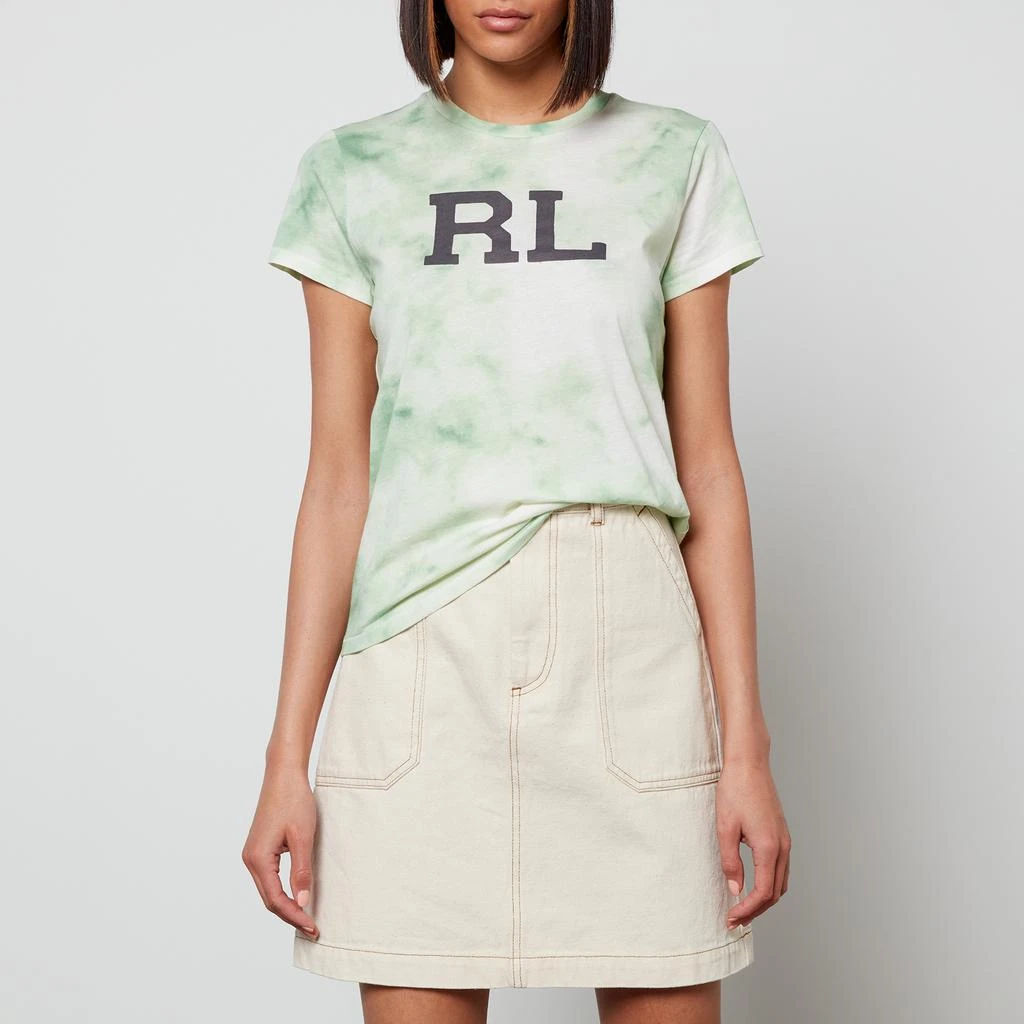 商品Ralph Lauren|Polo Ralph Lauren Women's Rl Tie Dye Short Sleeve T-Shirt - Outback Green/Nevis,价格¥307,第1张图片