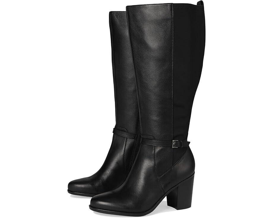 Stivali da donna Kalina J3012L1004, taglia US 10, in pelle nera, alti fino al ginocchio, modello KHD1515 image 2
