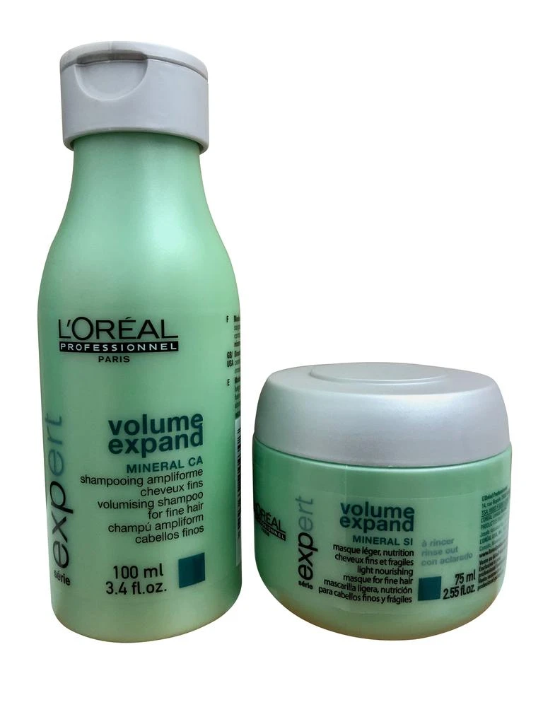 商品L'Oreal Paris|L'Oreal Volume Expand Travel Shampoo 3.4 OZ & Masque 2.56 OZ set,价格¥68,第1张图片