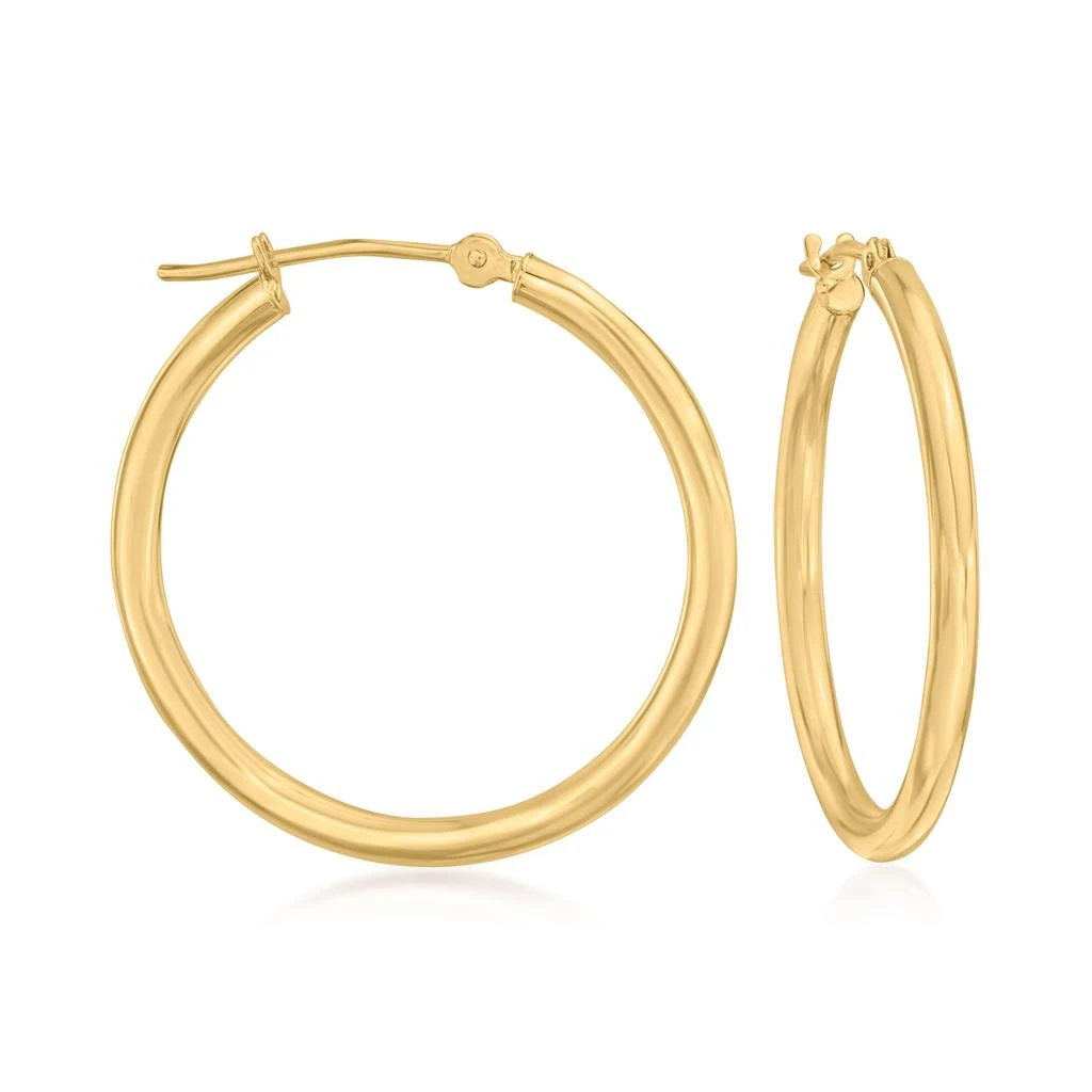 商品Ross-Simons|Ross-Simons 6-7mm Cultured Baroque Pearl Hoop Drop Earrings in 14kt Yellow Gold,价格¥1254,第3张图片详细描述