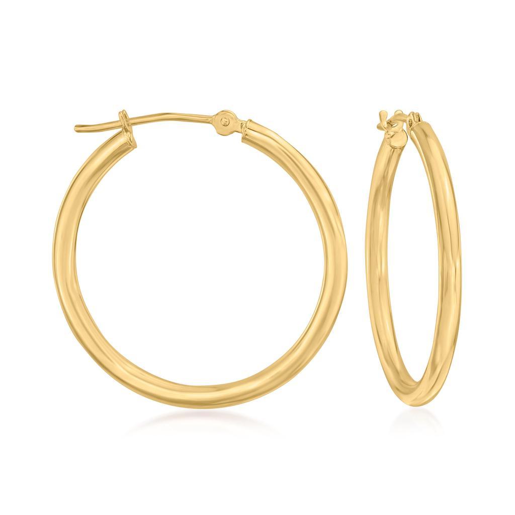商品Ross-Simons|Ross-Simons 6-7mm Cultured Baroque Pearl Hoop Drop Earrings in 14kt Yellow Gold,价格¥1354,第5张图片详细描述