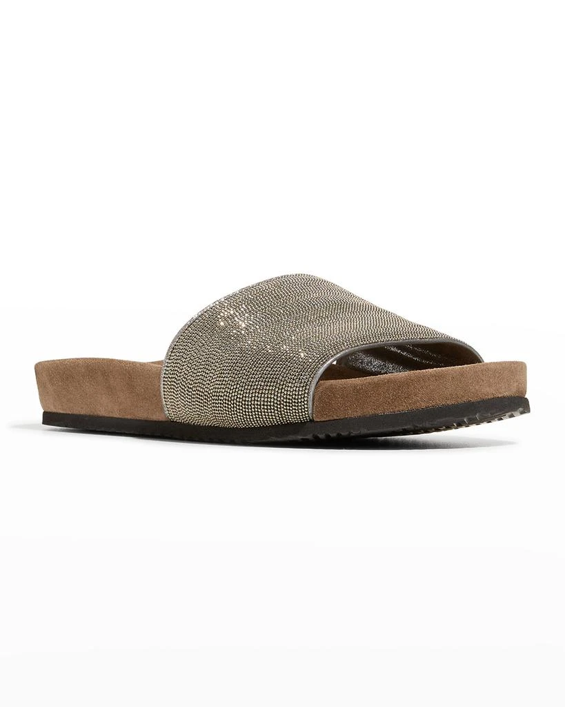 商品Brunello Cucinelli|Monili Band Flat Pool Sandals,价格¥8153,第2张图片详细描述