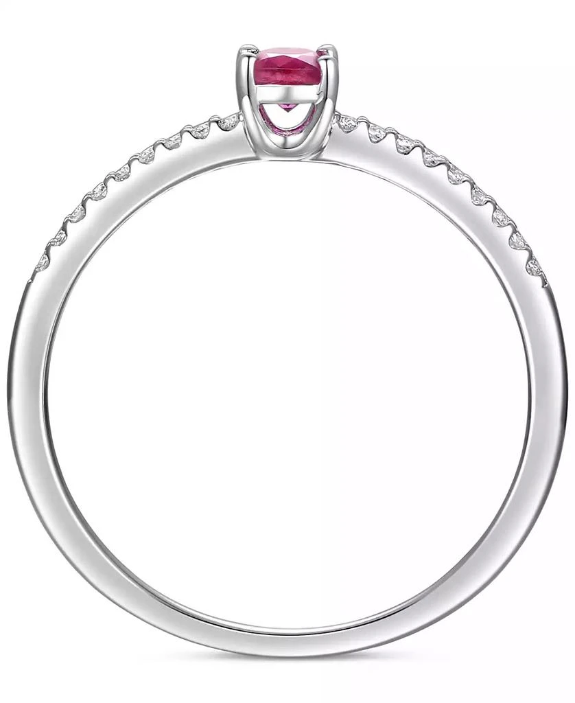 商品Macy's|Sapphire (1/2 ct. t.w.) & Diamond (1/20 ct. t.w.) Ring in Sterling Silver (Also in Ruby & Emerald),价格¥648,第3张图片详细描述