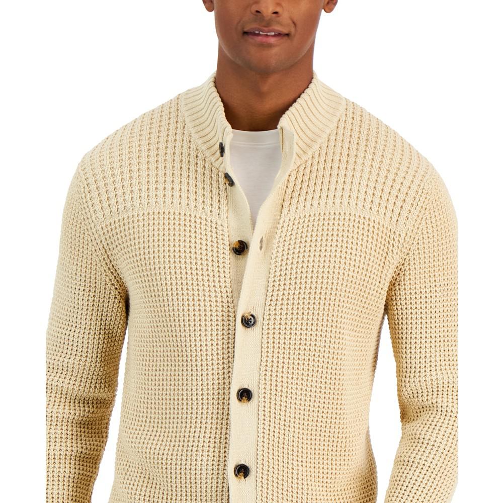 Men's Chunky Waffle Cardigan, Created for Macy's商品第3张图片规格展示