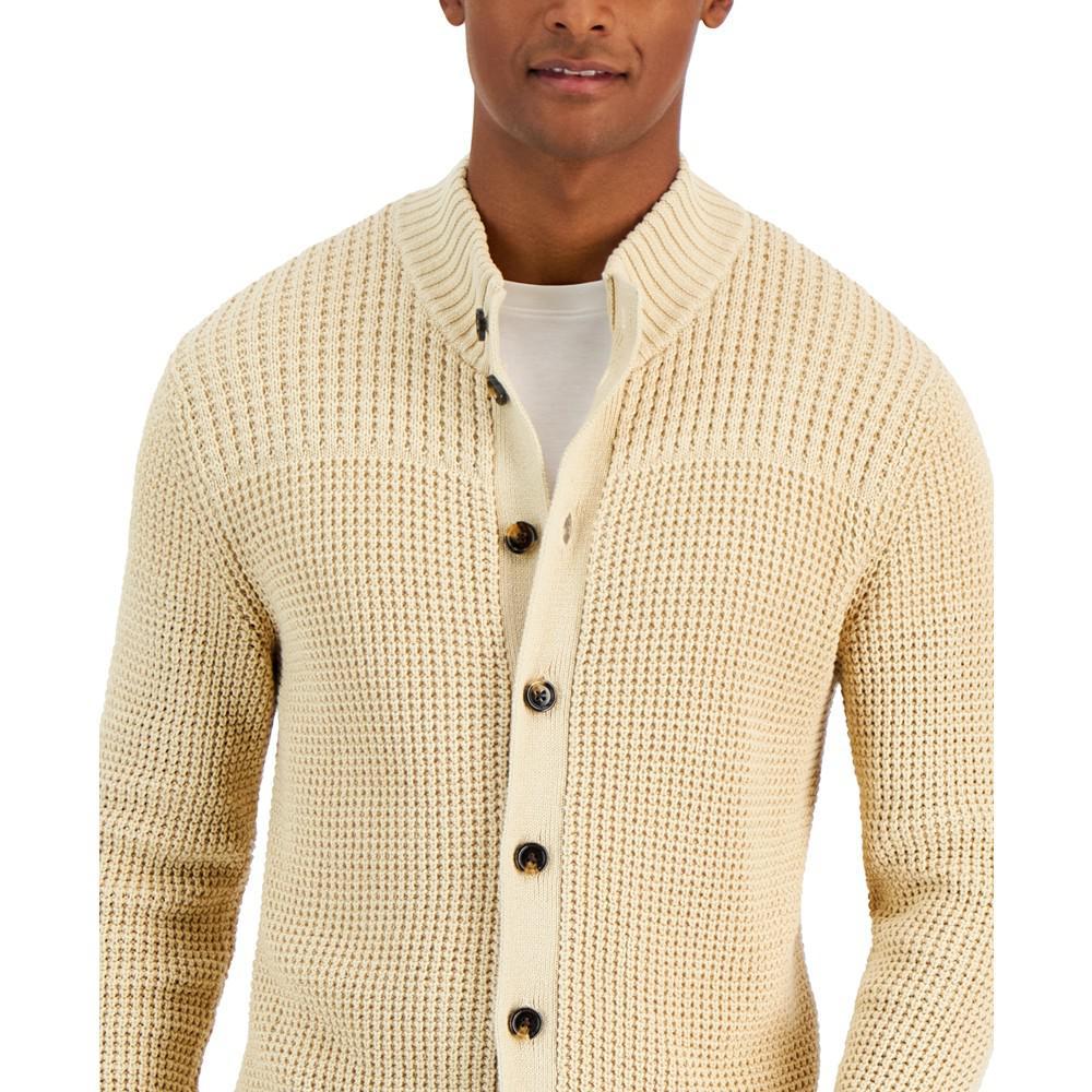 商品Club Room|Men's Chunky Waffle Cardigan, Created for Macy's,价格¥243,第5张图片详细描述