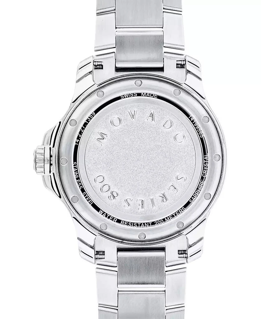 商品Movado|Men's Swiss Series 800 Stainless Steel Bracelet Diver Watch 40mm,价格¥6228,第3张图片详细描述