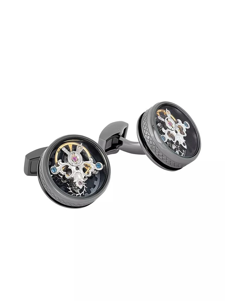 商品Tateossian|Round Tourbillon Cufflinks,价格¥3030,第1张图片