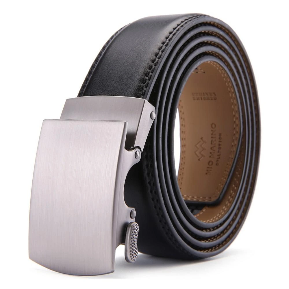 商品Mio Marino|Men's Solid Buckle Ratchet Belts,价格¥209,第1张图片